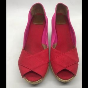 Tory Burch Women’s Pink/Red Wedges